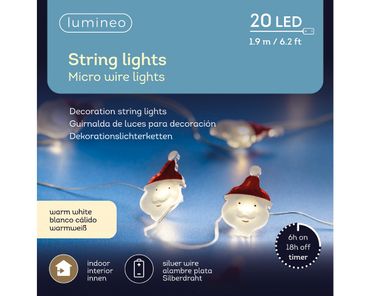 Micro LED Strang indoor 3 Motive L.190cm 20L silber/warmes weiss