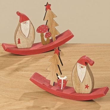 Schaukel Santa Ernst Holz Nikolaus L.15 cm 2er Set