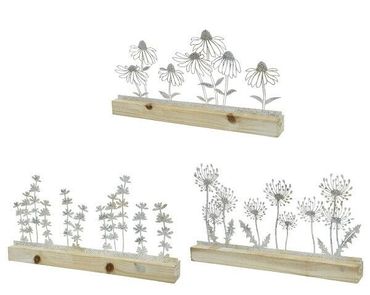 Aufsteller Dekoration Blumen Blätter Frühling Sommer Eisen Höhe 17 cm Stückpreis