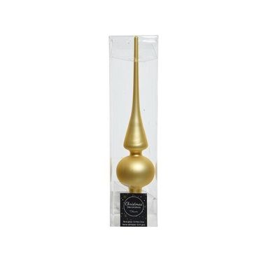 Christbaumschmuck Christbaumspitze Glas Ø 6 x 26 cm hell gold matt