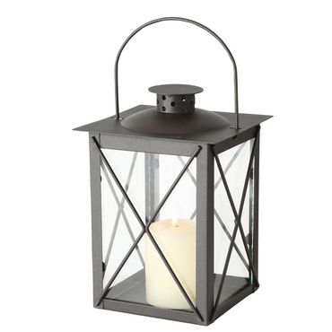 Laterne Gartenlaterne Farol Eisen braun Höhe 20 cm Breite 14 cm