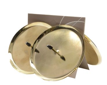 Adventskranzkerzenhalter Adventskerzenhalter Metall Ø 8 cm 4 Stück hell gold glanz