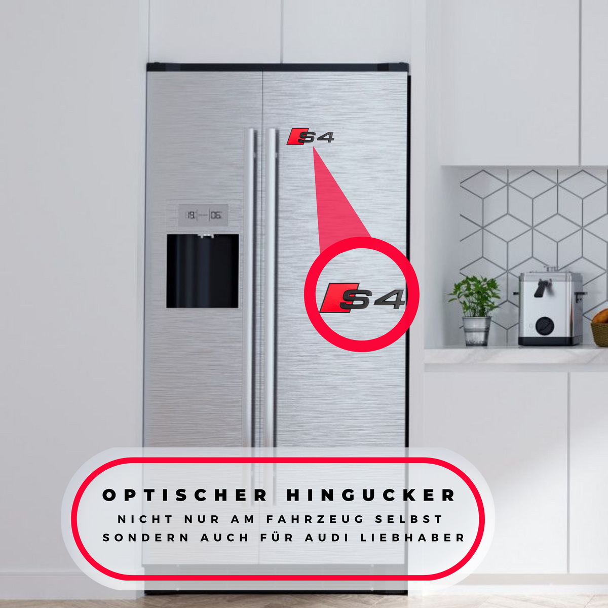 Original Audi S4 Schriftzugpaket schwarz vorne + hinten | 