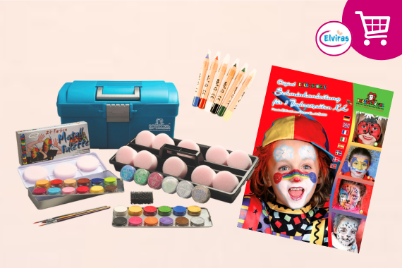 Kinderschminke, die es bei uns im Shop zu kaufen gibt.