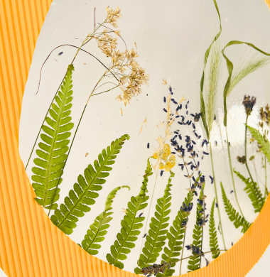 Fensterdeko mit Naturmaterialien. Woraus diese gebastelt sind, steht im nächsten Text.