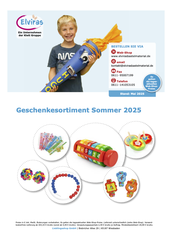 Vorschau Geschenkeflyer Schule 2025