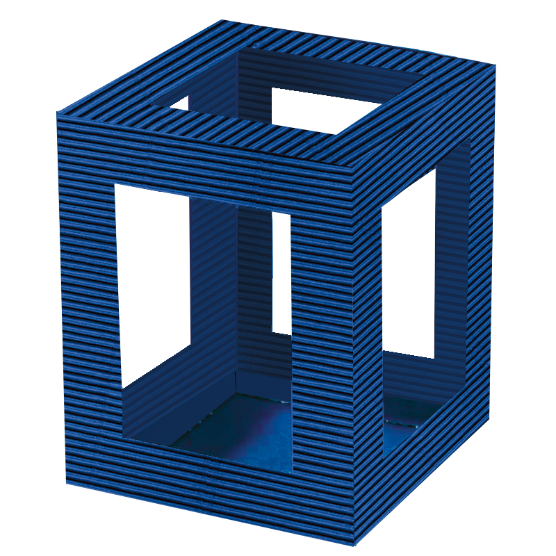 Folia Laternenrohlinge Aus Wellpappe - 5 Stück, Schokobraun, 13,5x13,5x18 Cm