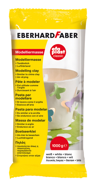 WePam Lufthärtende Modelliermasse – 500 G, Farblos, Trocknet Wie Porzellan