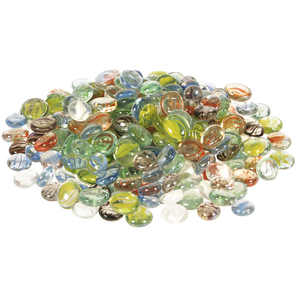 Glasnuggets marmorierter Mix, 1 kg | Elviras Bastelmaterial