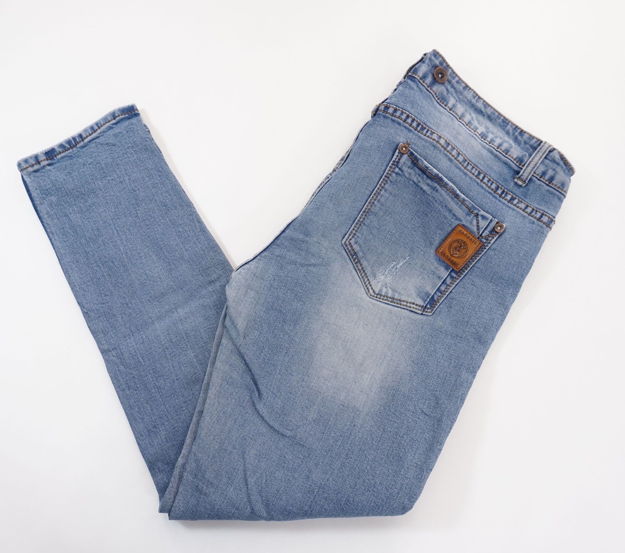 Jeans donna Cudi W29 L26 29/26 blu pietra azzurro distrutto stretch dritto A249 Jeans donna Cudi W29 L26 29/26 blu pietra azzurro distrutto stretch dritto A249