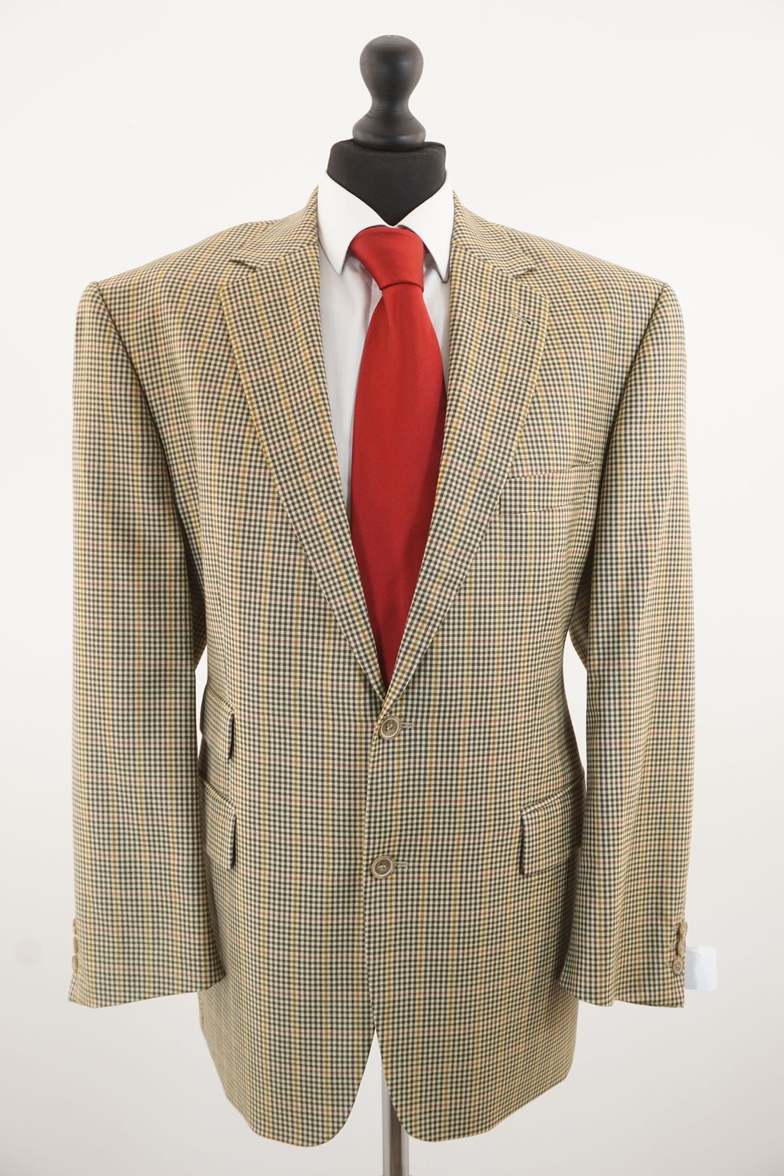 Giacca Reid & Taylor giacca Amalfi 28 beige a quadri monopetto 2 bottoni nuova D462 Giacca Reid & Taylor giacca Amalfi 28 beige a quadri monopetto 2 bottoni nuova D462