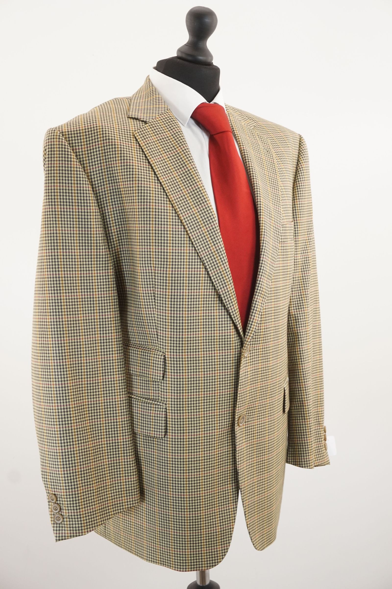 Giacca Reid & Taylor giacca Amalfi 28 beige a quadri monopetto 2 bottoni nuova D462 Giacca Reid & Taylor giacca Amalfi 28 beige a quadri monopetto 2 bottoni nuova D462