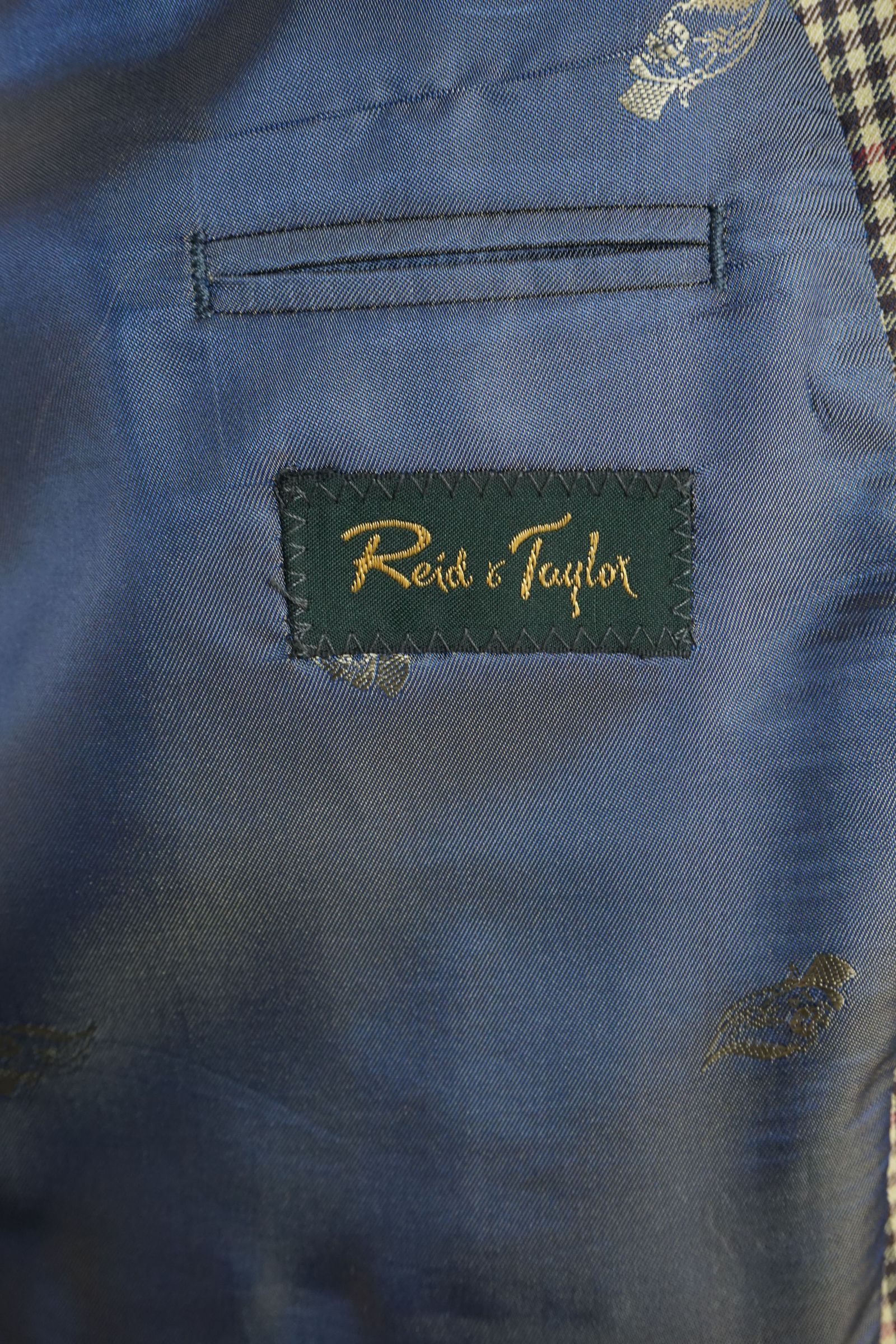 Giacca Reid & Taylor giacca Amalfi 28 beige a quadri monopetto 2 bottoni nuova D462 Giacca Reid & Taylor giacca Amalfi 28 beige a quadri monopetto 2 bottoni nuova D462