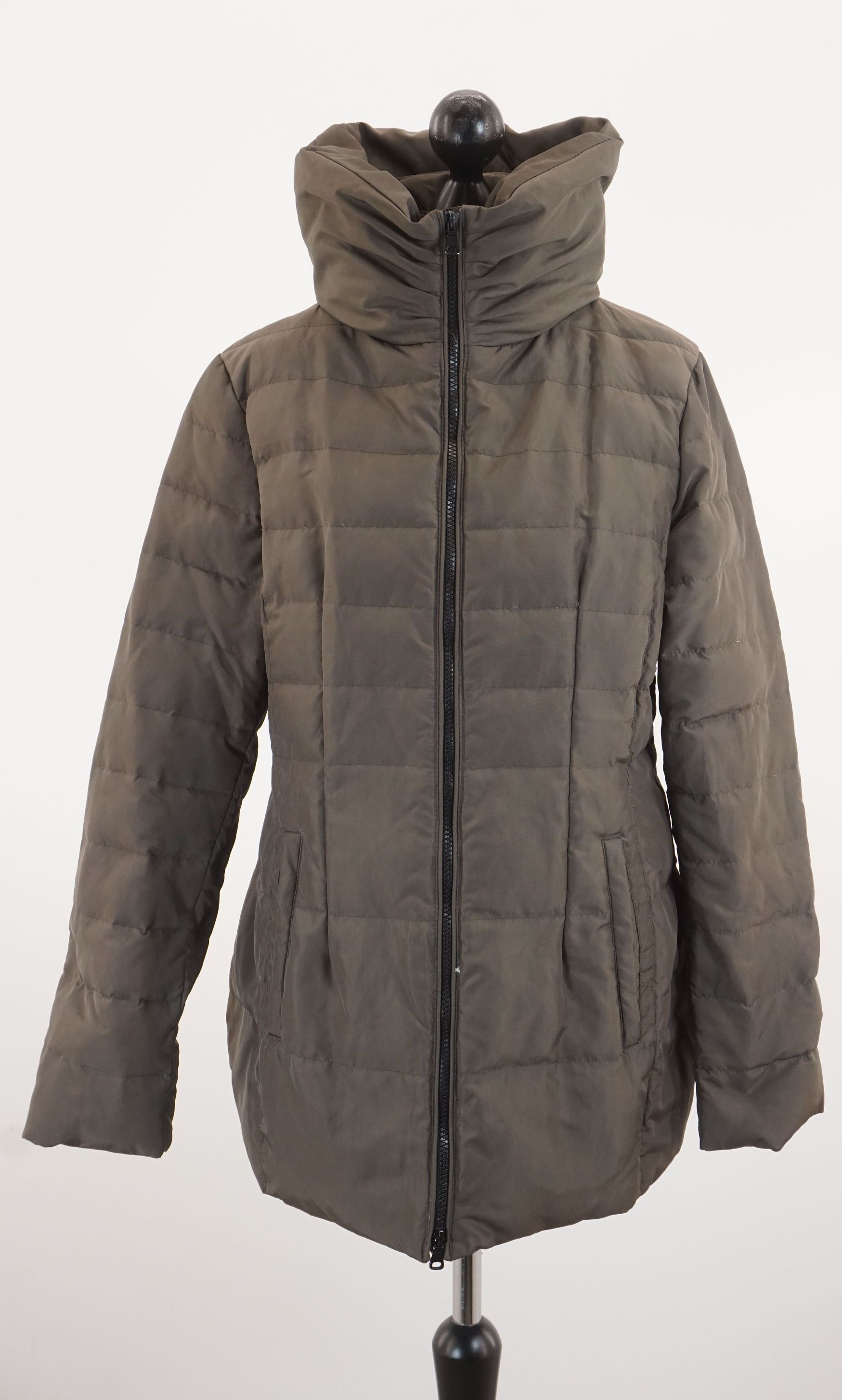 Adagio Women Down Jacket 40 Brown Mud-colored Half-length