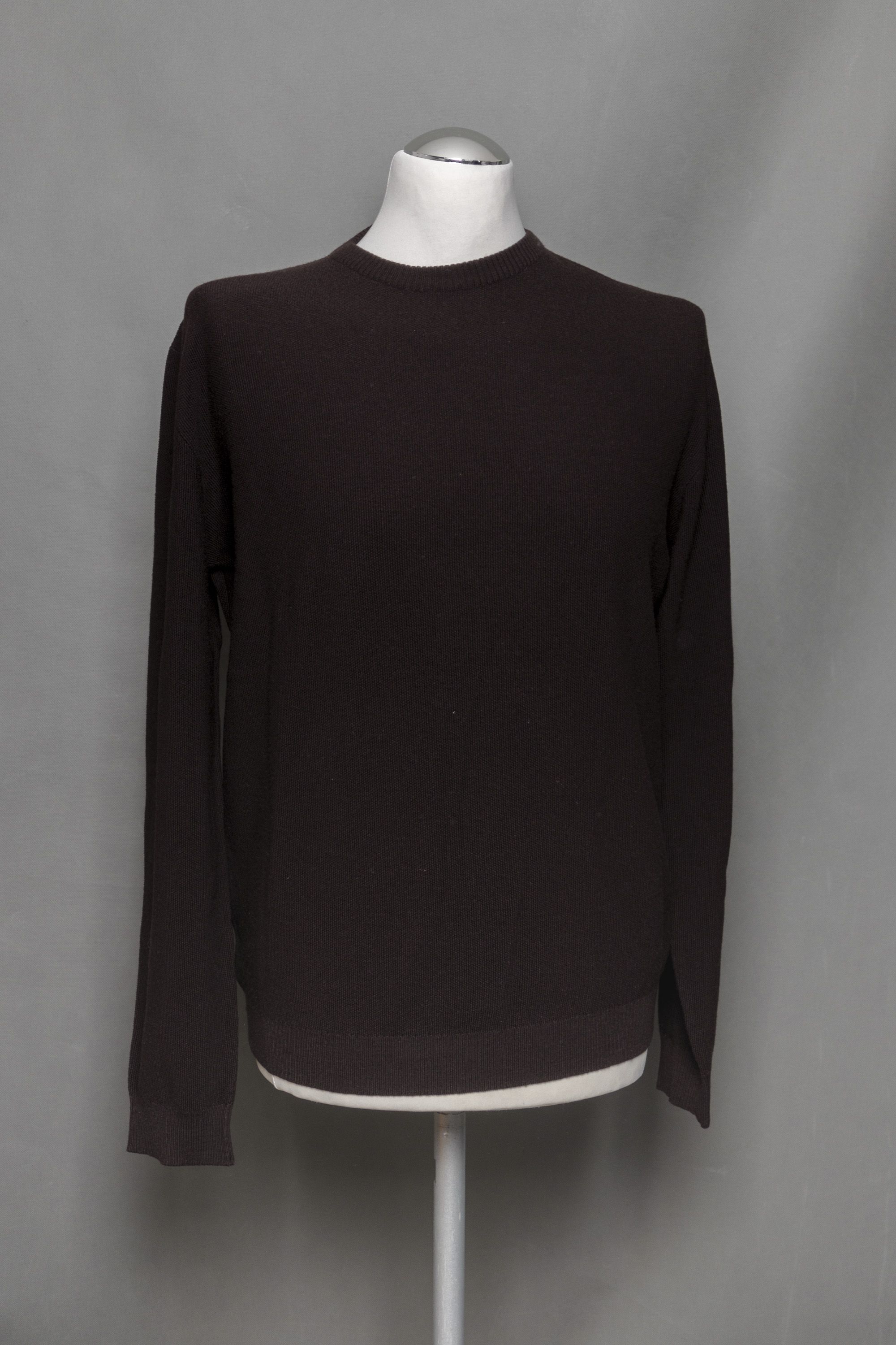 Maglione da uomo Ermenegildo Zegna 50 M marrone testa di moro lana leggera X26 Maglione da uomo Ermenegildo Zegna 50 M marrone testa di moro lana leggera X26