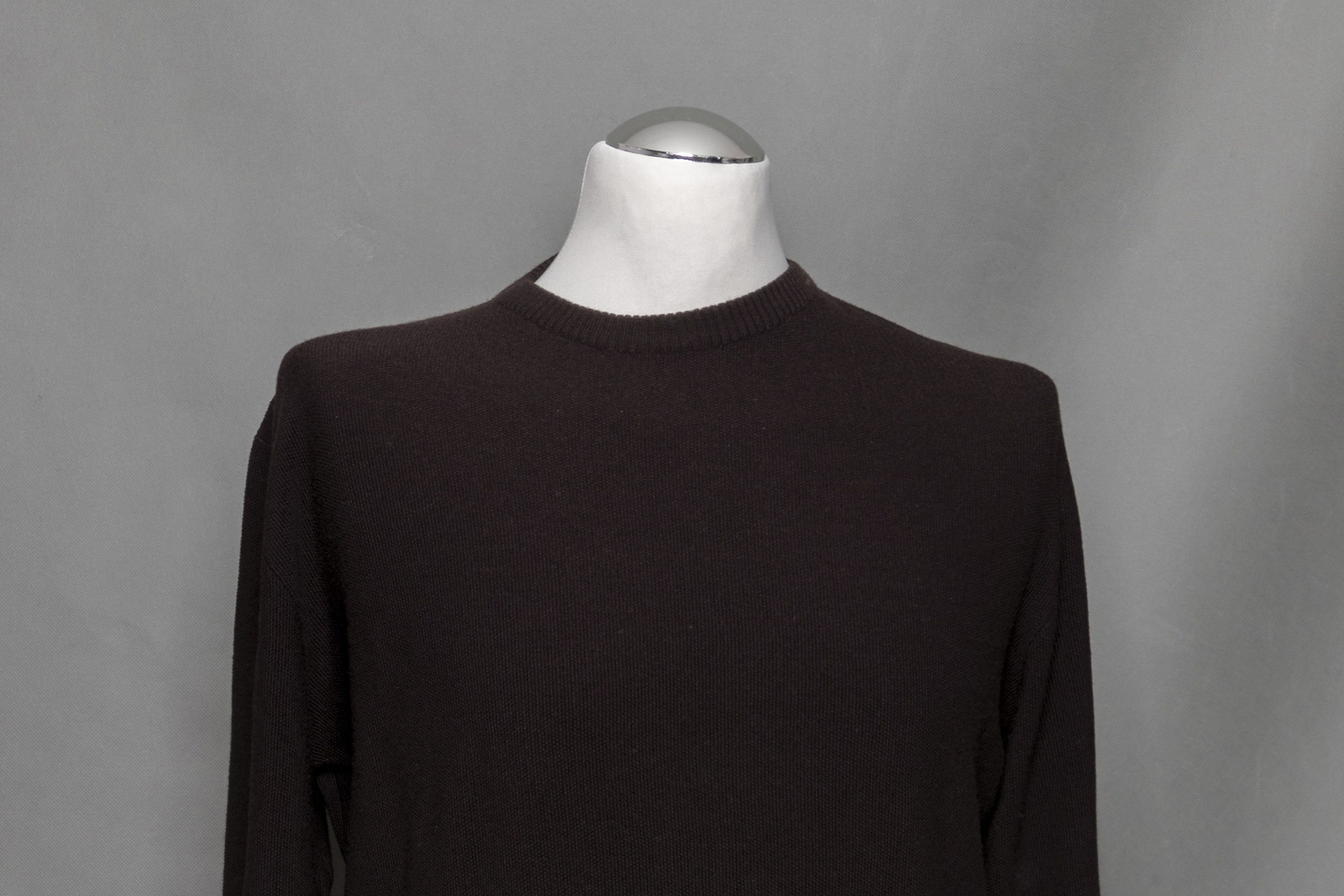 Maglione da uomo Ermenegildo Zegna 50 M marrone testa di moro lana leggera X26 Maglione da uomo Ermenegildo Zegna 50 M marrone testa di moro lana leggera X26