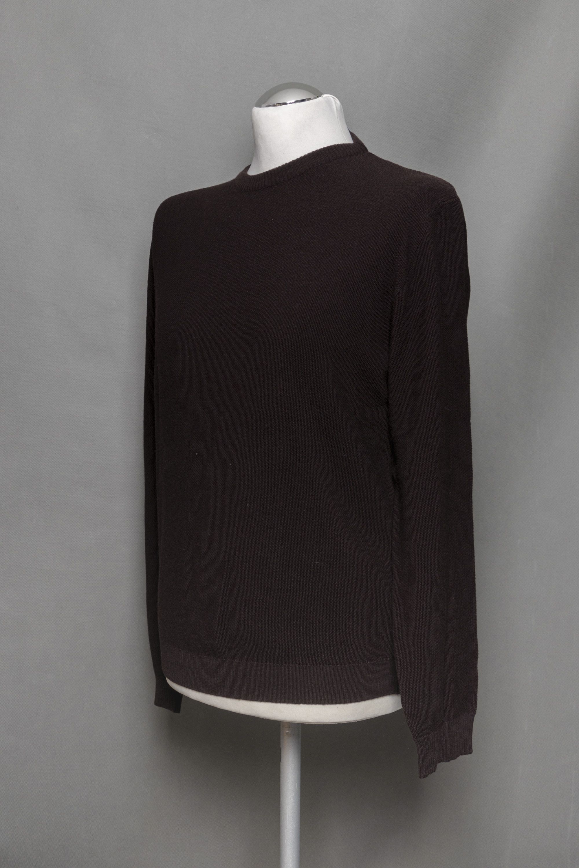 Maglione da uomo Ermenegildo Zegna 50 M marrone testa di moro lana leggera X26 Maglione da uomo Ermenegildo Zegna 50 M marrone testa di moro lana leggera X26