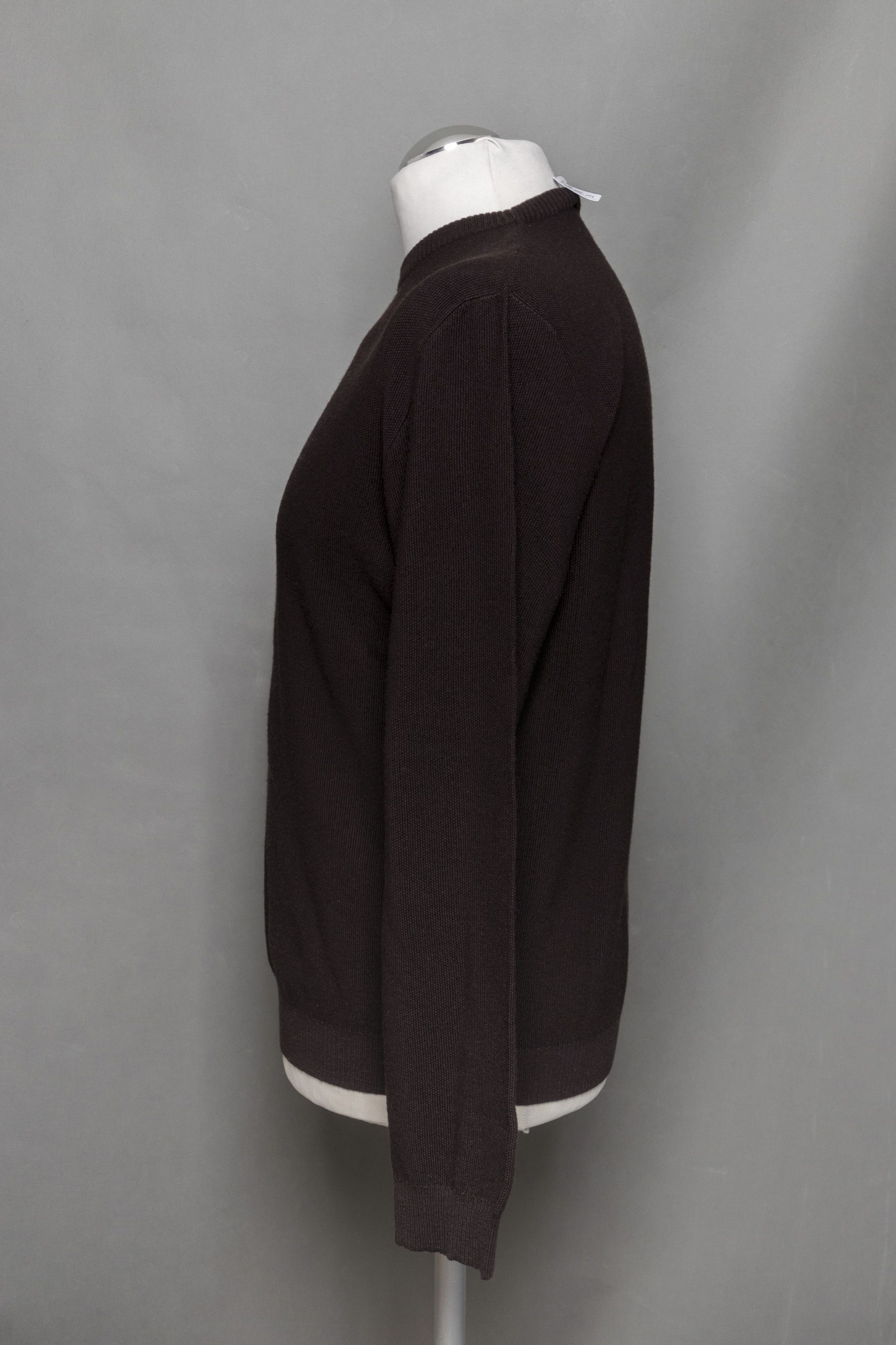 Maglione da uomo Ermenegildo Zegna 50 M marrone testa di moro lana leggera X26 Maglione da uomo Ermenegildo Zegna 50 M marrone testa di moro lana leggera X26