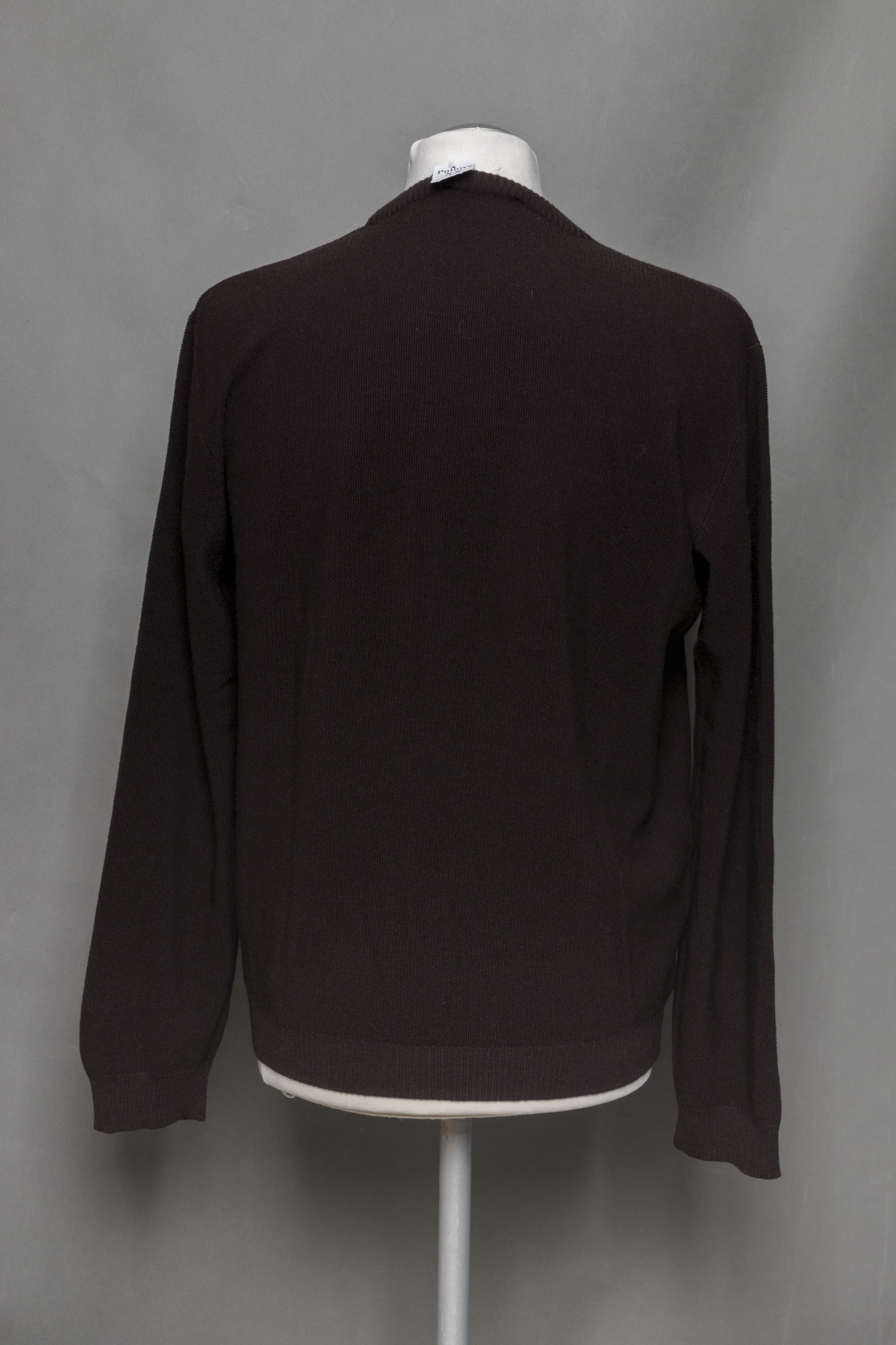 Maglione da uomo Ermenegildo Zegna 50 M marrone testa di moro lana leggera X26 Maglione da uomo Ermenegildo Zegna 50 M marrone testa di moro lana leggera X26