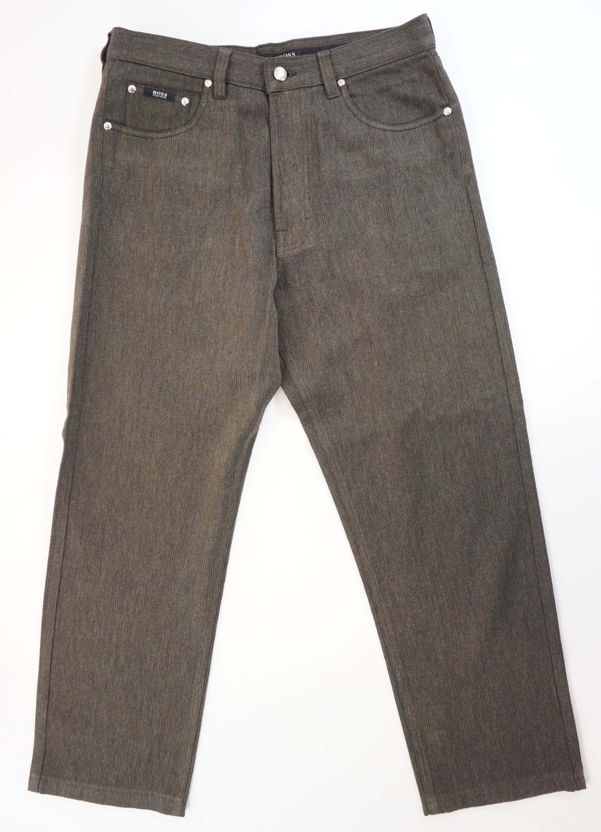 HUGO BOSS Alabama men's jeans trousers W33 L28 33/28 blue gray striped straight HUGO BOSS Alabama men's jeans trousers W33 L28 33/28 blue gray striped straight