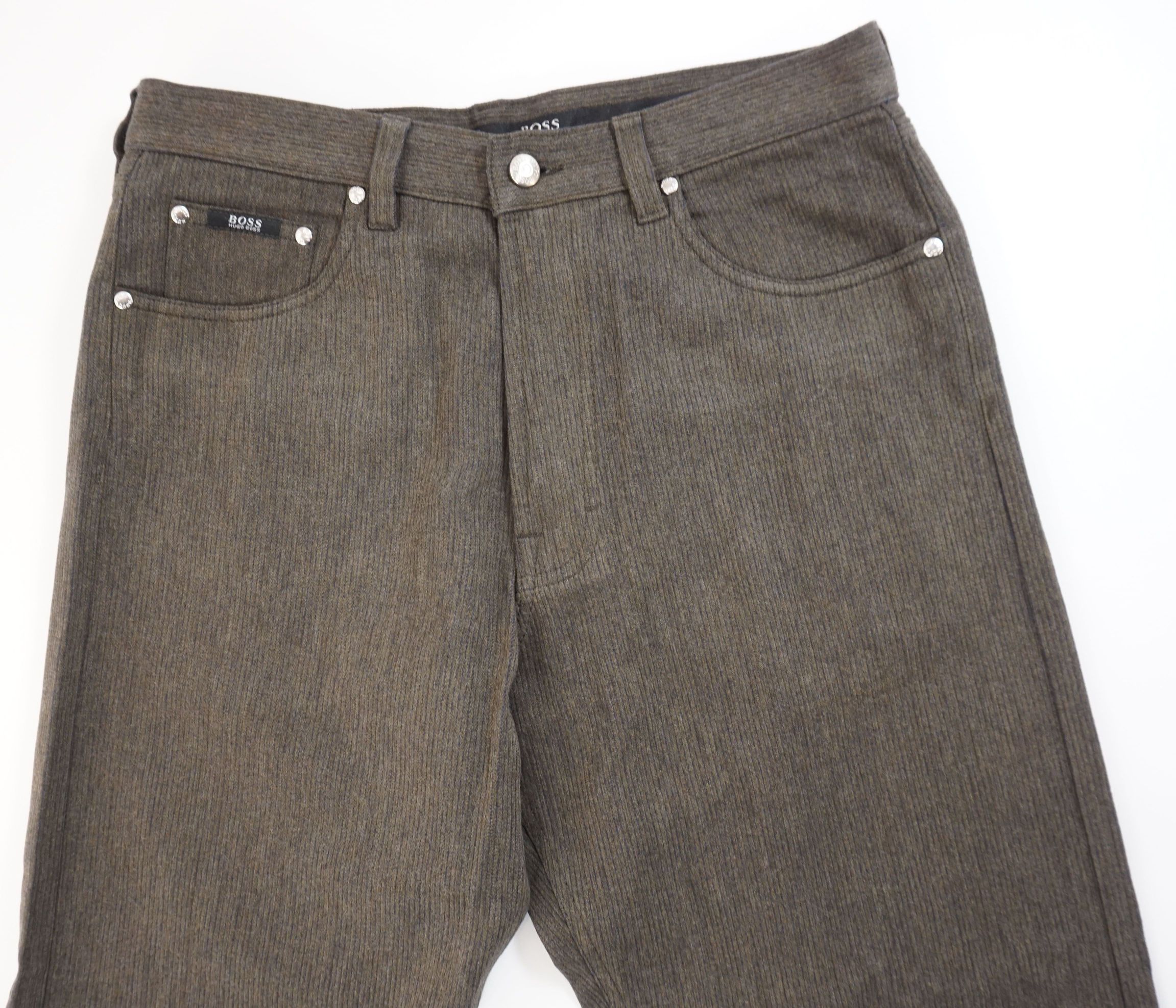 HUGO BOSS Alabama men's jeans trousers W33 L28 33/28 blue gray striped straight HUGO BOSS Alabama men's jeans trousers W33 L28 33/28 blue gray striped straight