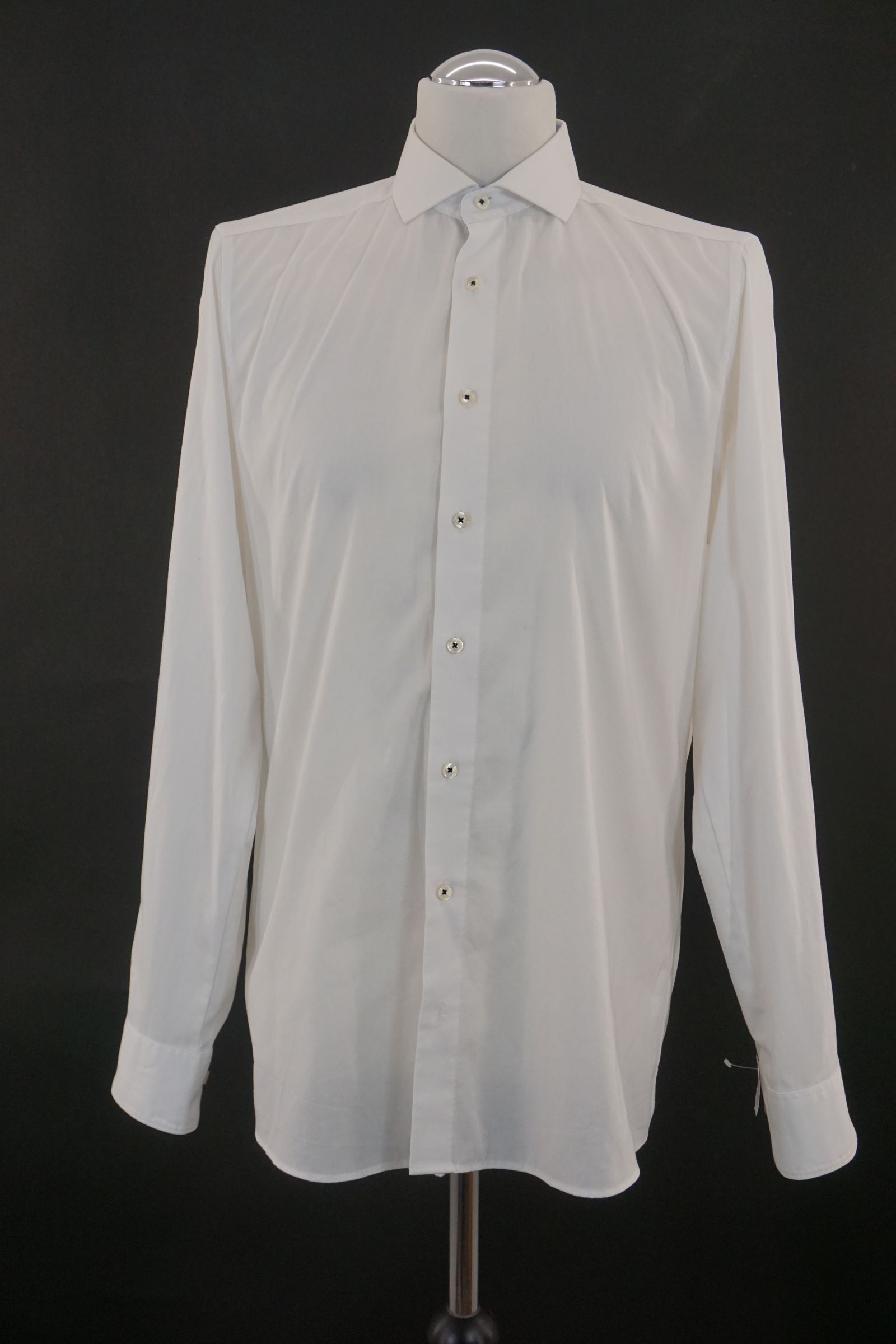 Nils Sundström shirt L KW41 white long sleeve shark slim stretch B562 Nils Sundström shirt L KW41 white long sleeve shark slim stretch B562