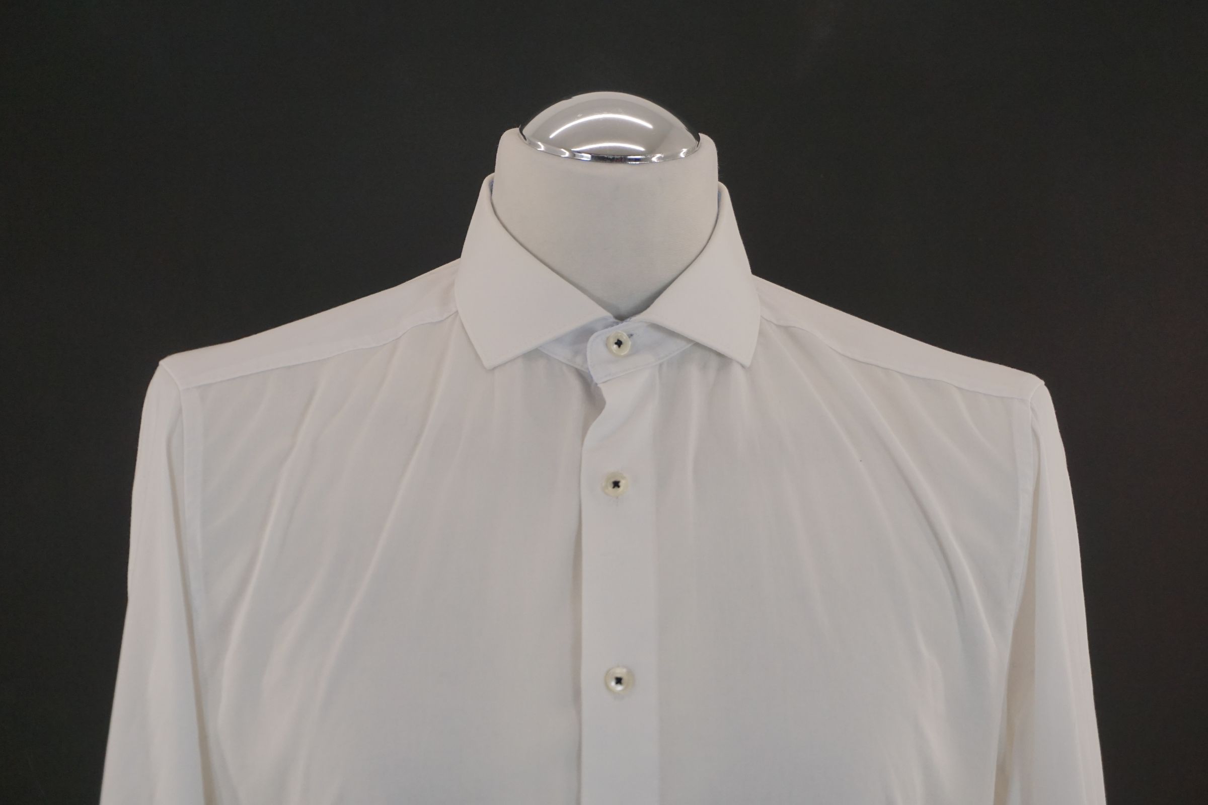 Nils Sundström shirt L KW41 white long sleeve shark slim stretch B562 Nils Sundström shirt L KW41 white long sleeve shark slim stretch B562