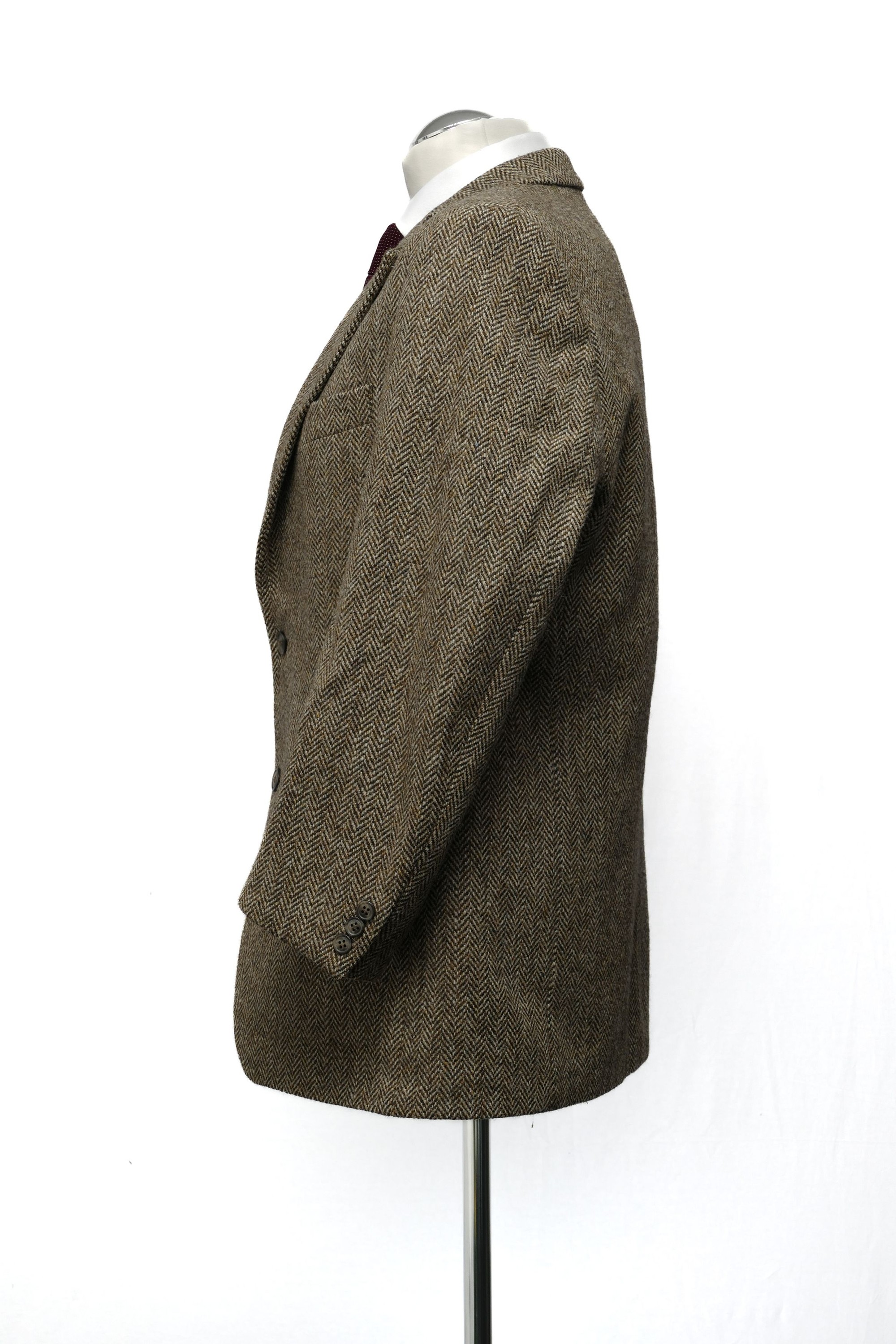 Harris Tweed jacket jacket 24 beige olive herringbone single-breasted 2-button 100% wool Harris Tweed jacket jacket 24 beige olive herringbone single-breasted 2-button 100% wool
