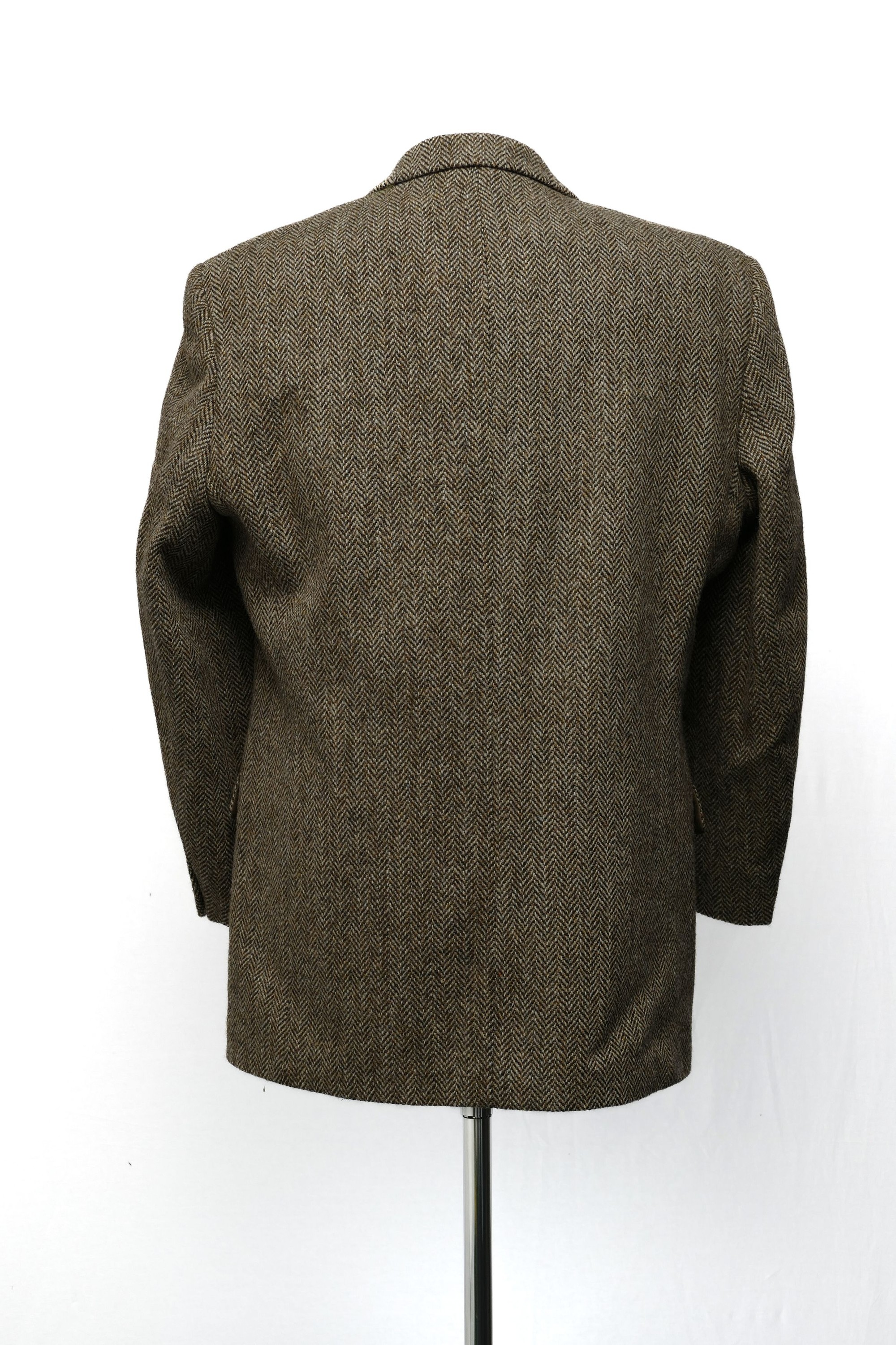 Harris Tweed jacket jacket 24 beige olive herringbone single-breasted 2-button 100% wool Harris Tweed jacket jacket 24 beige olive herringbone single-breasted 2-button 100% wool