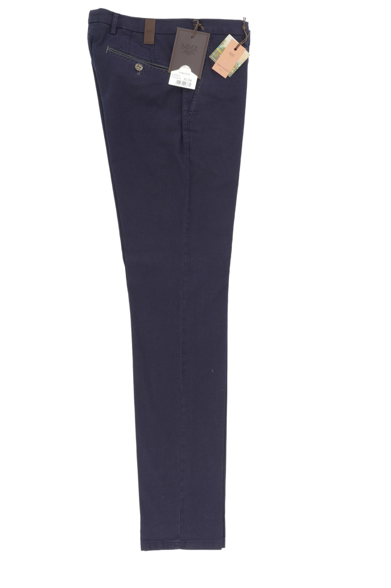 MMX Lupus men's chino trousers W32 L34 32/34 blue dark blue straight cotton NEW MMX Lupus men's chino trousers W32 L34 32/34 blue dark blue straight cotton NEW