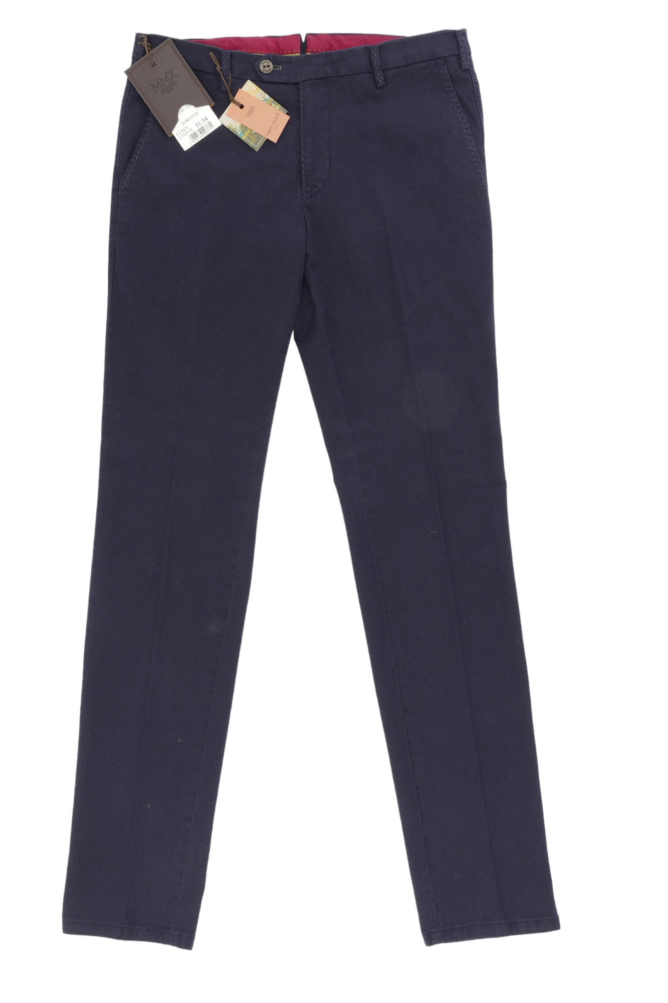 MMX Lupus men's chino trousers W32 L34 32/34 blue dark blue straight cotton NEW MMX Lupus men's chino trousers W32 L34 32/34 blue dark blue straight cotton NEW