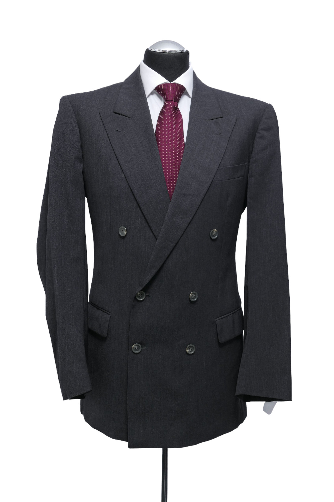 Giacca da uomo SÖR Ermenegildo Zegna 48 grigio antracite doppiopetto in lana Giacca da uomo SÖR Ermenegildo Zegna 48 grigio antracite doppiopetto in lana