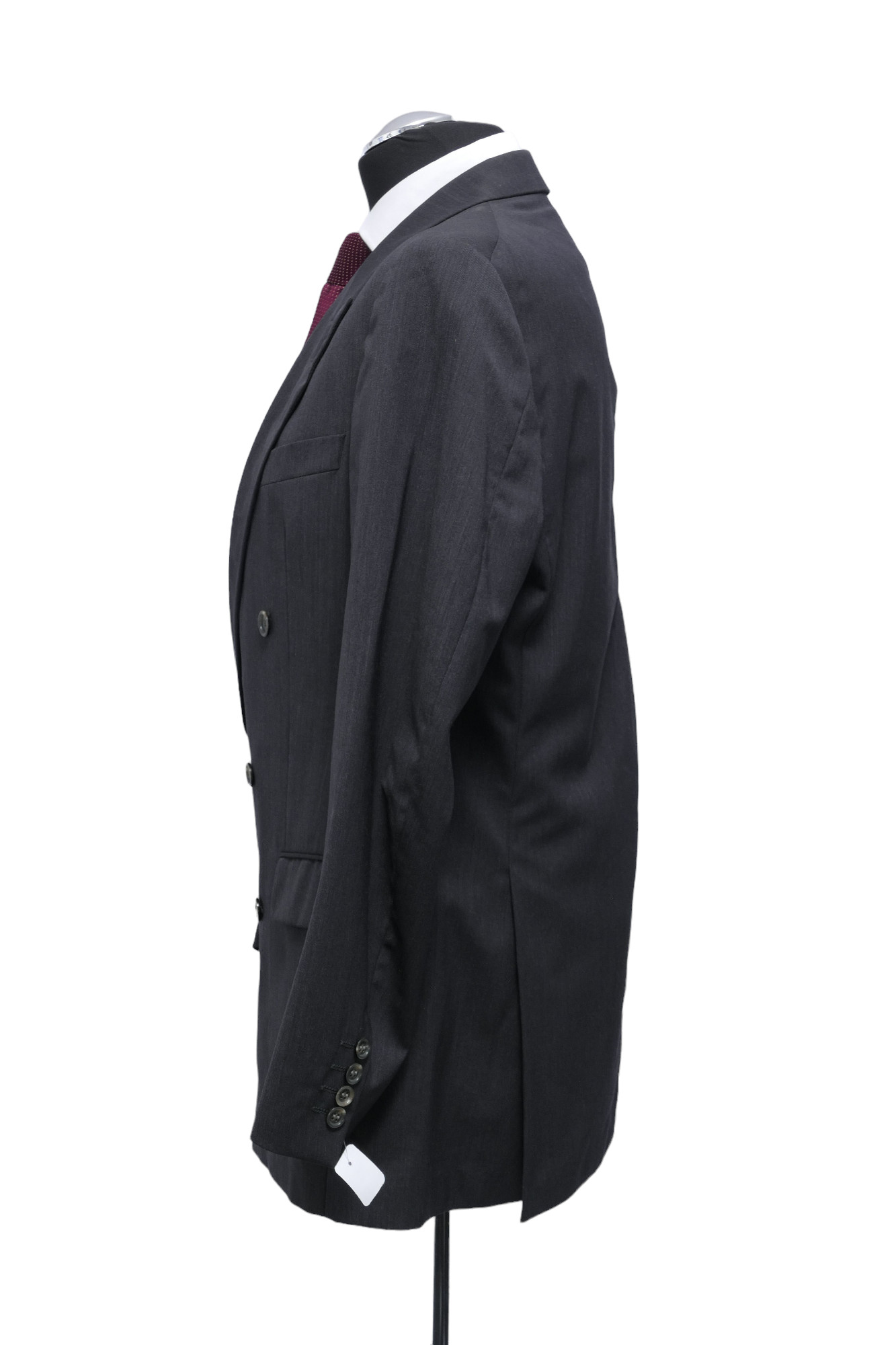 Giacca da uomo SÖR Ermenegildo Zegna 48 grigio antracite doppiopetto in lana Giacca da uomo SÖR Ermenegildo Zegna 48 grigio antracite doppiopetto in lana
