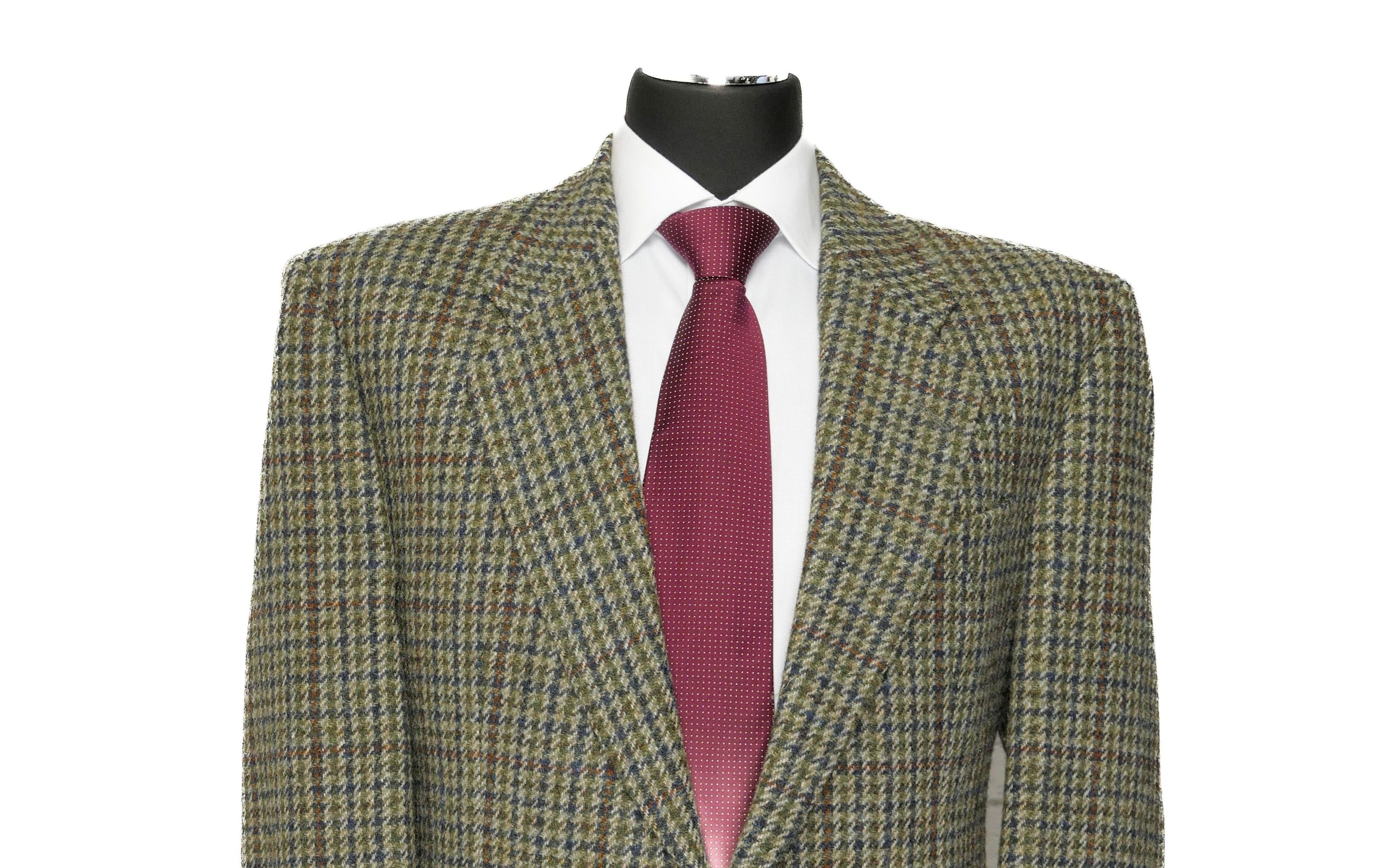Giacca Harris Tweed giacca 50 verde oliva a quadri monopetto toppe a 2 bottoni come nuova Giacca Harris Tweed giacca 50 verde oliva a quadri monopetto toppe a 2 bottoni come nuova