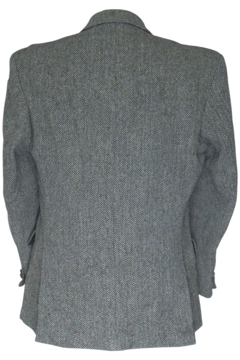 Giacca Harris Tweed Dunn & Co. giacca 48 grigio blu monopetto a 2 bottoni in pelle Giacca Harris Tweed Dunn & Co. giacca 48 grigio blu monopetto a 2 bottoni in pelle