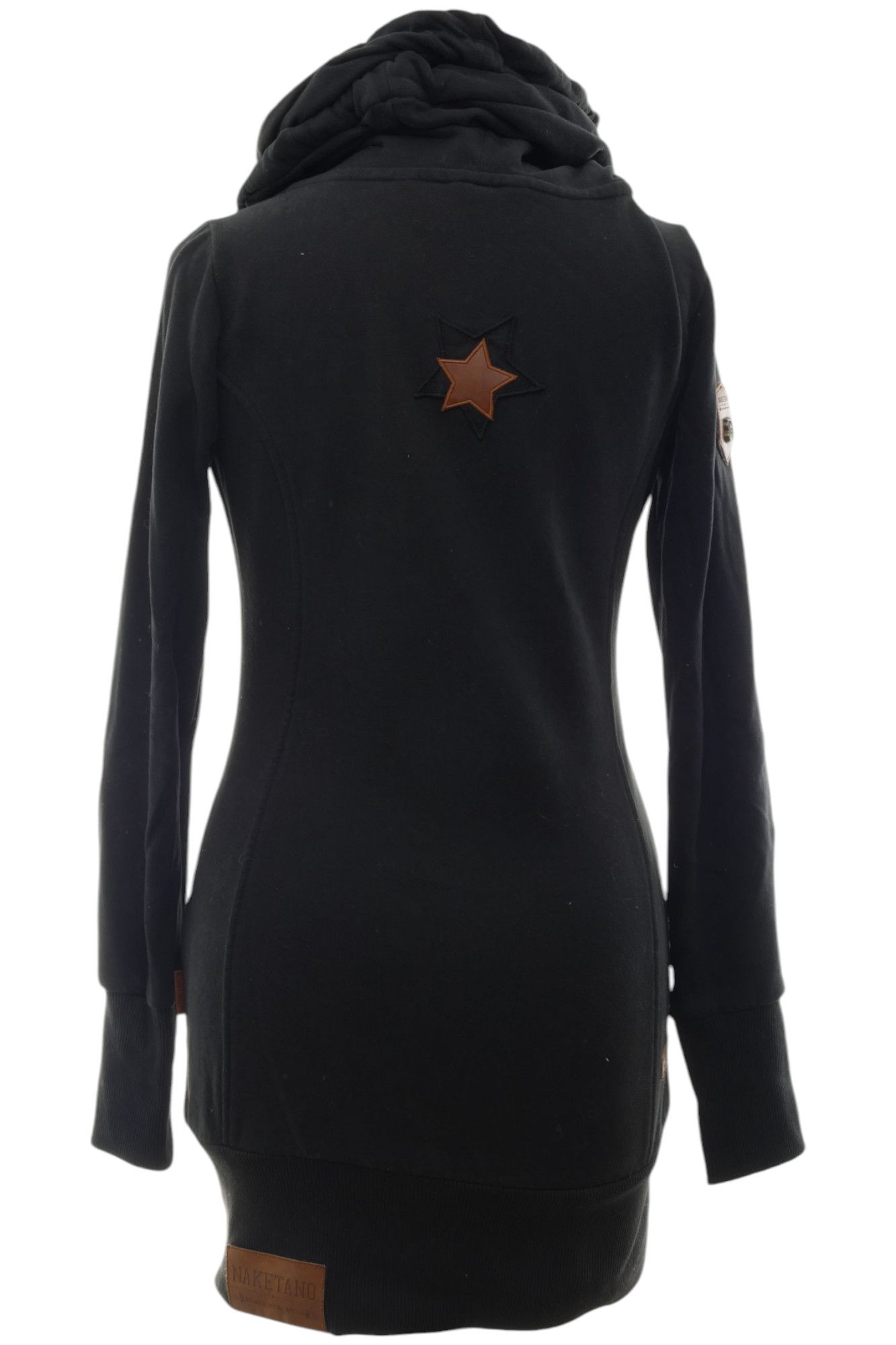 Naketano Lecker Mädsche women's sweatshirt sweater S black tube collar sweat Naketano Lecker Mädsche women's sweatshirt sweater S black tube collar sweat