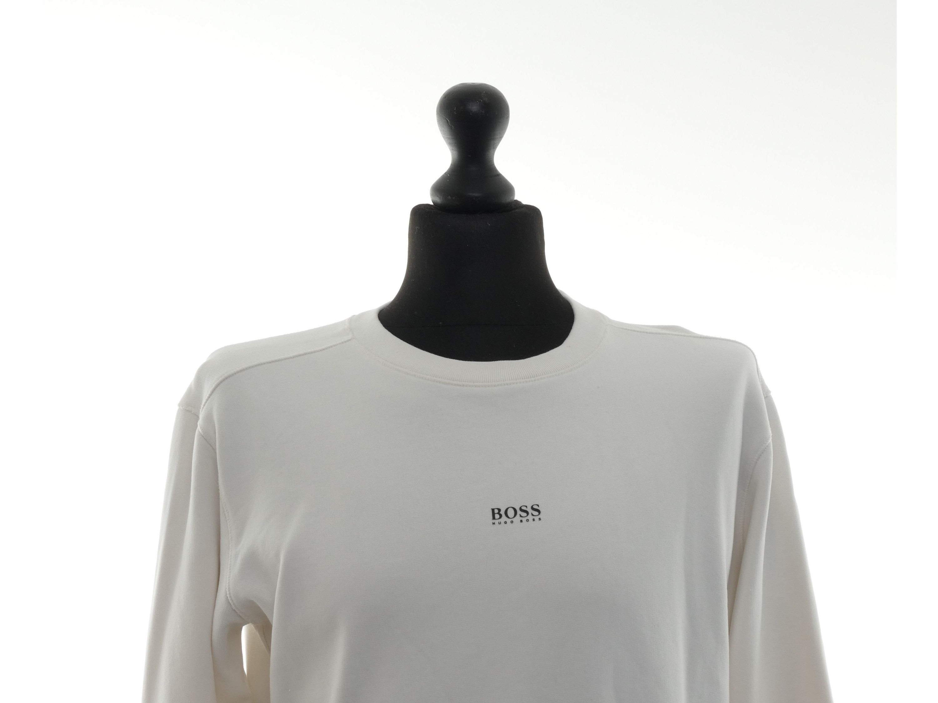 HUGO BOSS Weevo Men's Sweatshirt Sweater S White Uni Crew Neck Sweat with  Cotton | eBay