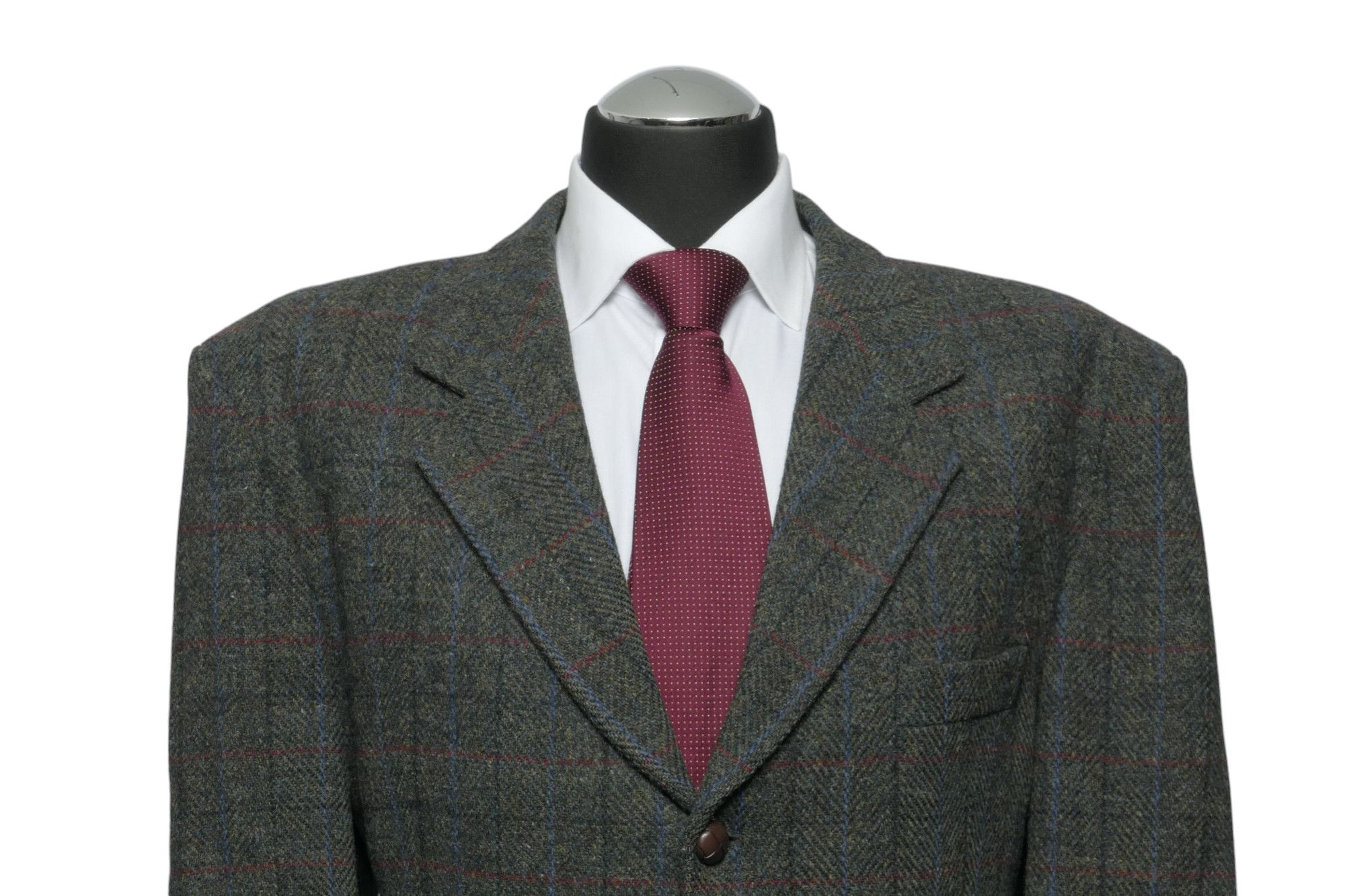 Harris TweedPaul R. Giacca Smith giacca 54 grigio oliva a quadretti 3 bottoni come nuova Harris TweedPaul R. Giacca Smith giacca 54 grigio oliva a quadretti 3 bottoni come nuova