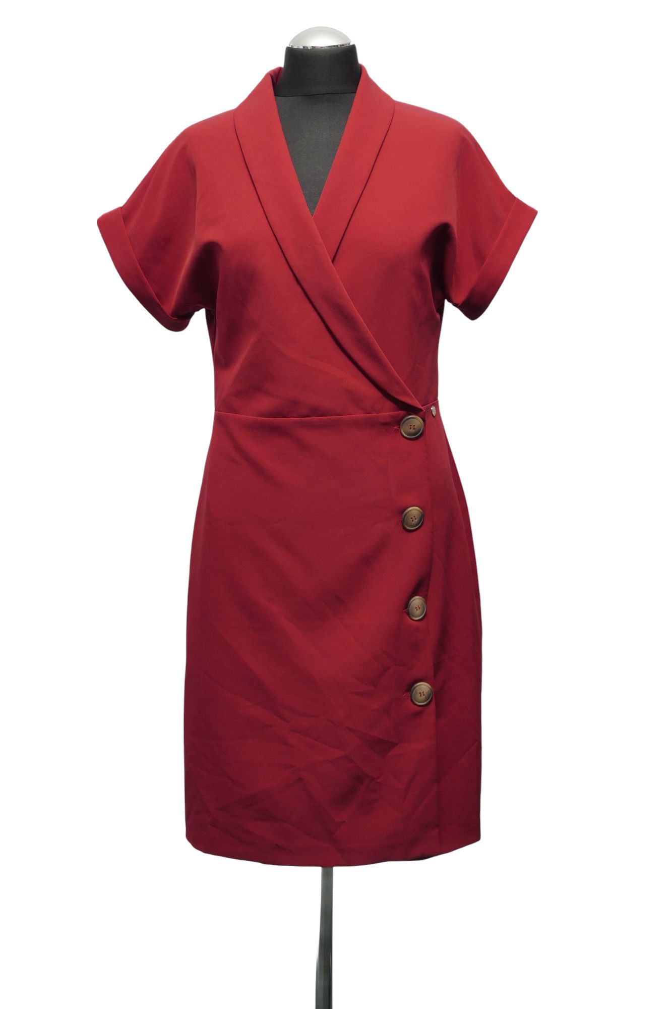 Rinascimento sheath dress dress M red uni short sleeve Rinascimento sheath dress dress M red uni short sleeve