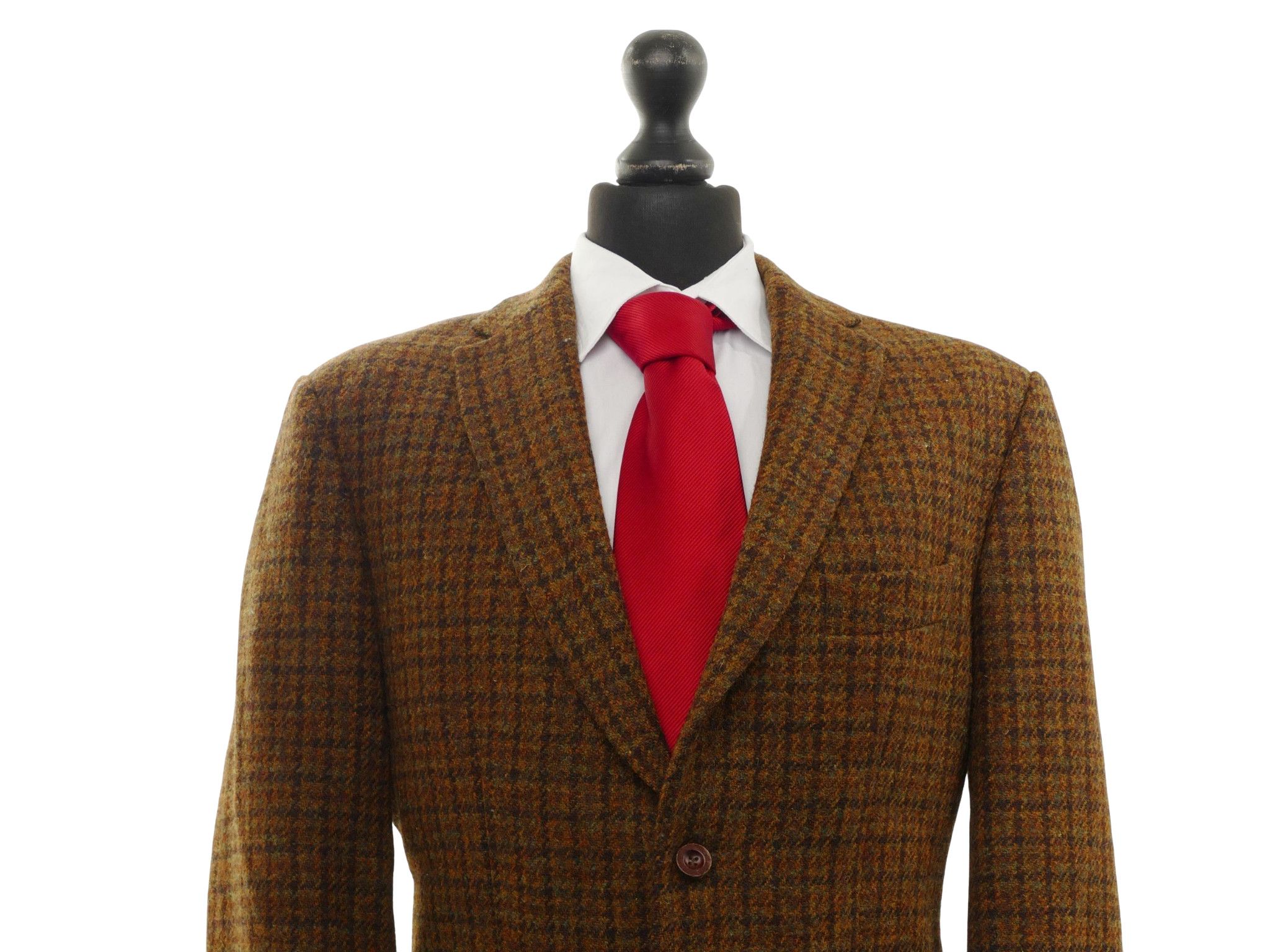 Giacca Harris Tweed giacca 27 marrone oliva a quadri 2 bottoni in pelle come nuova Giacca Harris Tweed giacca 27 marrone oliva a quadri 2 bottoni in pelle come nuova