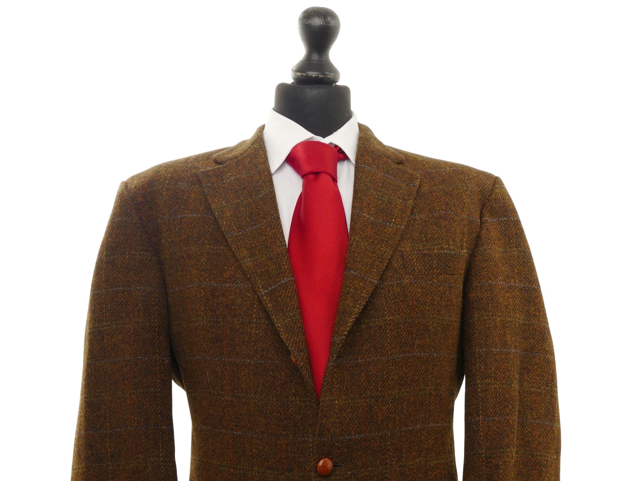Giacca Harris Tweed giacca 54 marrone oliva a quadri 3 bottoni in pelle come nuova Giacca Harris Tweed giacca 54 marrone oliva a quadri 3 bottoni in pelle come nuova