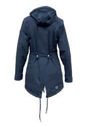 Regenliebe Regenmantel MADSea Damen Regenmantel Friesennerz 620 | Halblanger Wasserdichter Regenparka | Winddicht Mit Maritimen, Weiß/blauen Innenfutter, Oliv, Größe:36 Madsea Regenstiefel