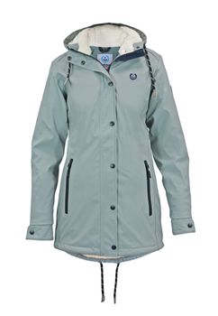 Madsea Femmes Manteau De Pluie Friesennerz Double Bleu Clair Parka Veste Ebay