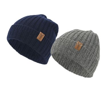 Elkline Rippstrickmütze mit Kaschmir Beanie unifarben