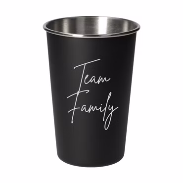 Personalisierter Edelstahl Becher 500 ml 'Metallo' - langlebiger Trinkbecher aus recyceltem Material - Mehrwegbecher to go eignet sich ideal fürs Camping, Wandern, Partys uvm. 