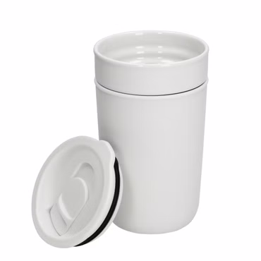 Personalisierter Kaffeebecher 'Palermo' 360 ml - Kaffeebecher to go mit Keramik-Innenbecher - personalisierte Geschenkidee - robuster coffee to go Becher mit Deckel für unterwegs