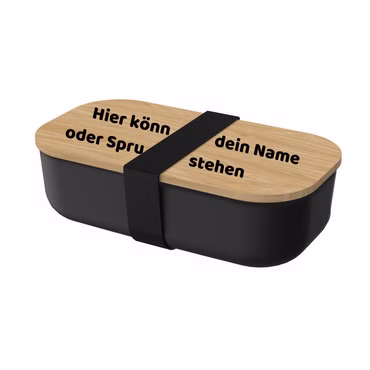 Bio-Vorratsdose Beech Brotdose mit Buchenhholzdeckel -Lunchbox To Go - Langlebiger Bio-Kunststoff