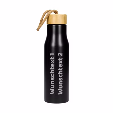 Personalisierte Wasserflasche 500ml 'Kopenhagen' - Auslaufsichere Trinkflasche Edelstahl - BPA-freie Sportflasche - ideal für kohlensäurehaltige Getränke