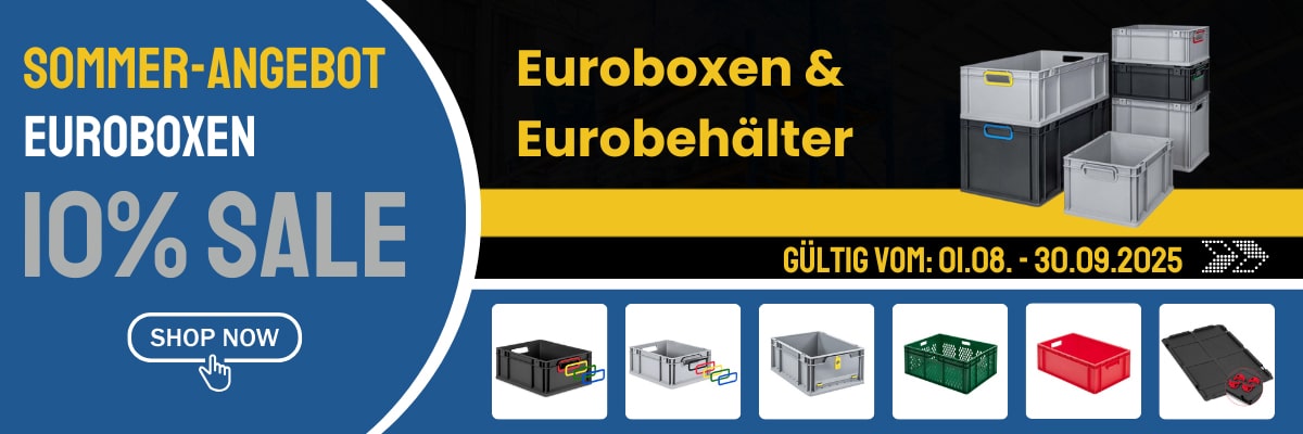 10 % Rabatt auf alle Euroboxen und Eurobehälter