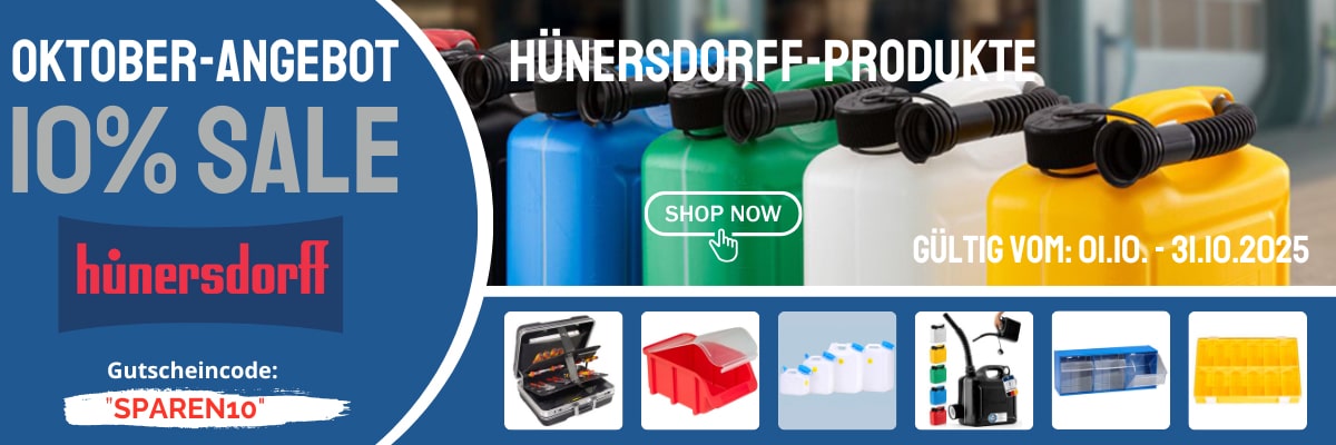 Oktoberangebot, 10% auf alle Hünersdorff-Produkte